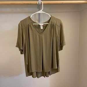 H&M olive blouse